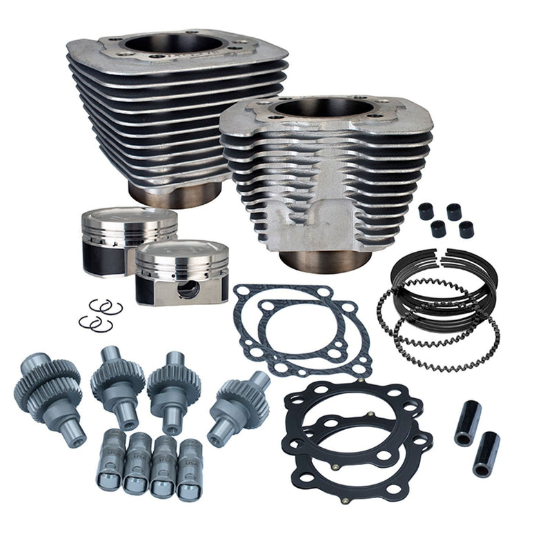 S&S Hooligan Kit - 883cc to 1200cc for 2000-'16 HD Sportster Models - Silver