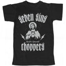 SEVEN SINS CHOPPERS T-SHIRT SILVER JESUS BLACK or NAVY - YOUTH