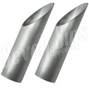 2" Exhaust SLASH CUT TIP Raw Steel / Sold in a Set