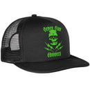 TRUCKER CAP SEVEN SINS CHOPPERS CLASSIC ZOMBIE BOLT : GREEN ON BLACK