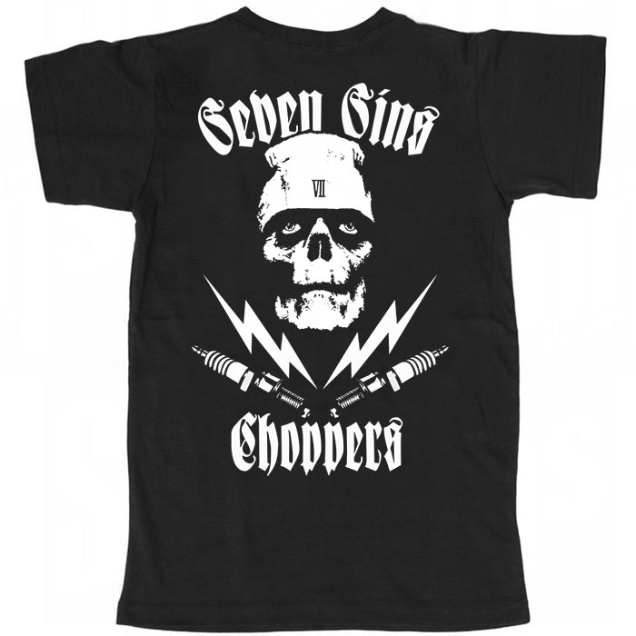 SEVEN SINS CHOPPERS T-SHIRT ZOMBIE GASSER BLACK or NAVY - YOUTH