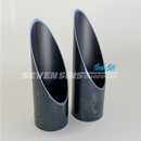 2" Exhaust SLASH CUT TIP Raw Steel / Sold in a Set