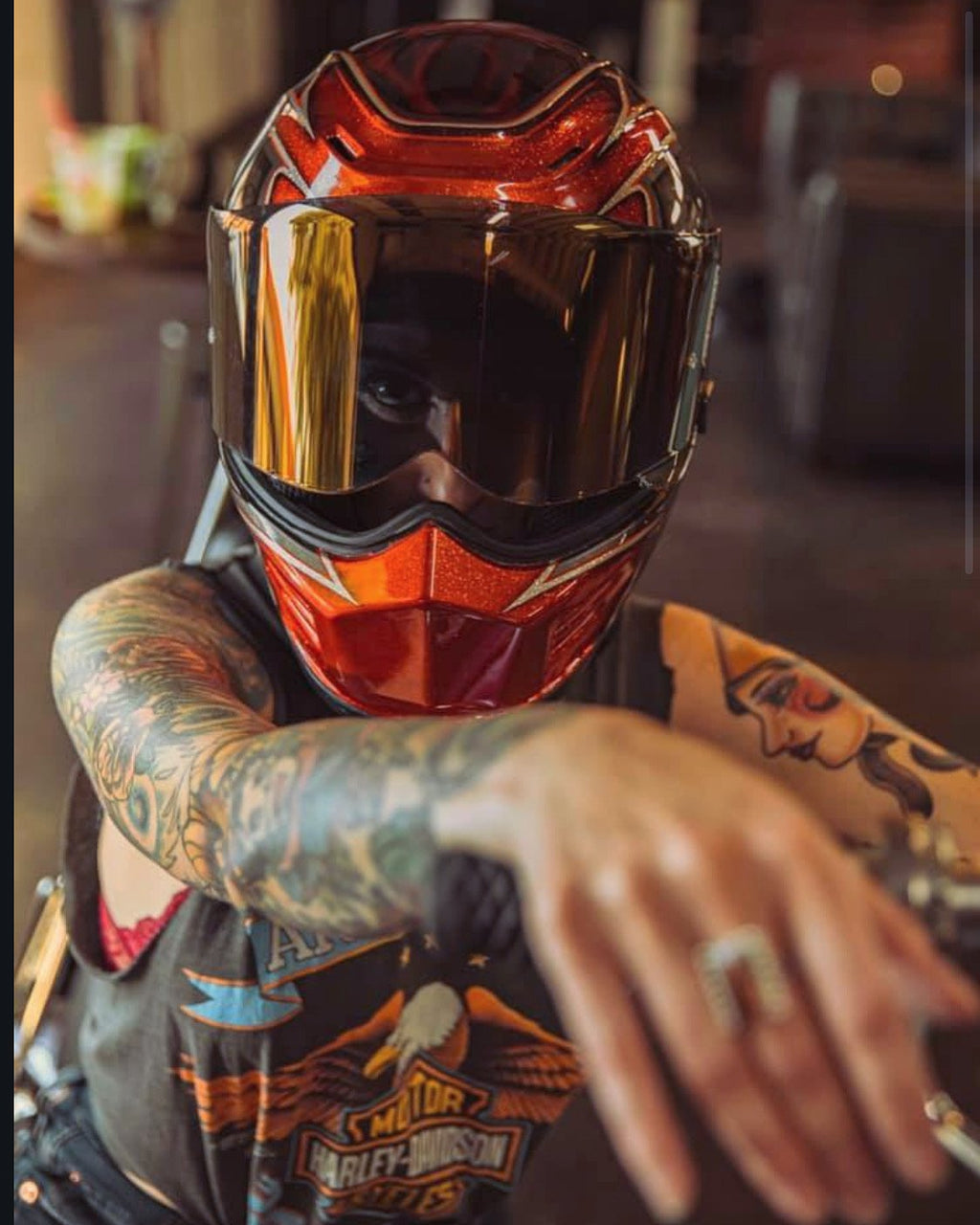 bandit custom motorcycle helmet SEVEN SINS CHOPPERS / SIMPSON Ghost Bandit + FREE SSC TEE – SEVEN SINS • NOISE • DAVEY JONES SCREEN PRINTING