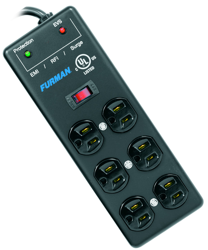 FURMAN SS6B-PRO EVS 6-Outlet Power Strip Surge Protector