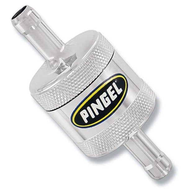 FUEL FILTER Pingel Inline for 5/16" : CHROME #SS1C or SATIN #SS1P