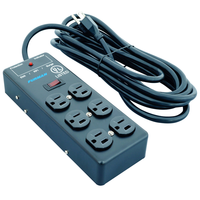 FURMAN SS6B 6-Outlet Power Strip Surge Protector