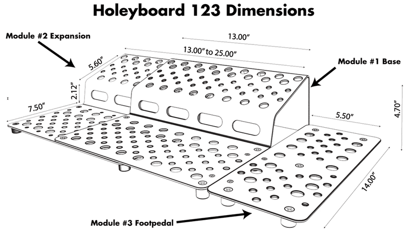 HOLEYBOARD PEDALBOARD : BLACK FULL 123