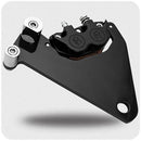 PERFORMANCE MACHINE - 4 PISTON CALIPER & BRACKET - SPORTSTER '84-'99 : Choose Finish