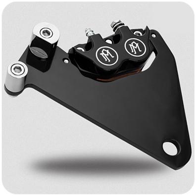 PERFORMANCE MACHINE - 4 PISTON CALIPER & BRACKET - SPORTSTER '84-'99 : Choose Finish