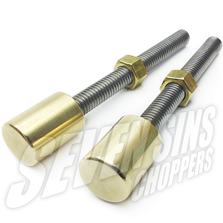 AXLE ADJUSTERS / PSYCHO CYCLES / SEVEN SINS SMOOTH CYLINDER Brass