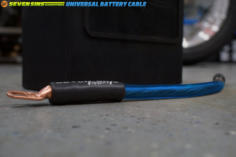 SEVEN SINS UNIVERSAL 4 GAUGE BATTERY CABLE BLUE : SEMI TRANS 16MM GHOST JACKET