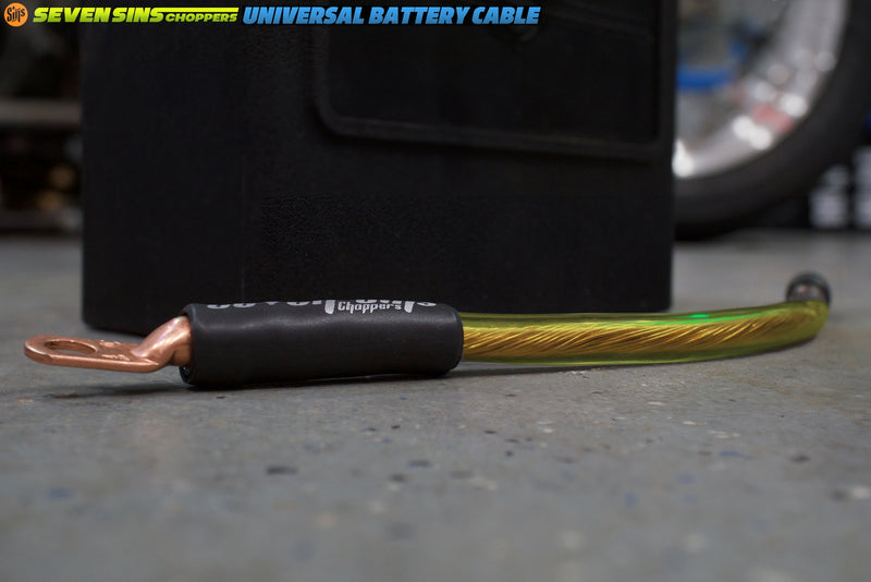 SEVEN SINS UNIVERSAL 4 GAUGE BATTERY CABLE YELLOW : SEMI TRANS GHOST JACKET : 16MM