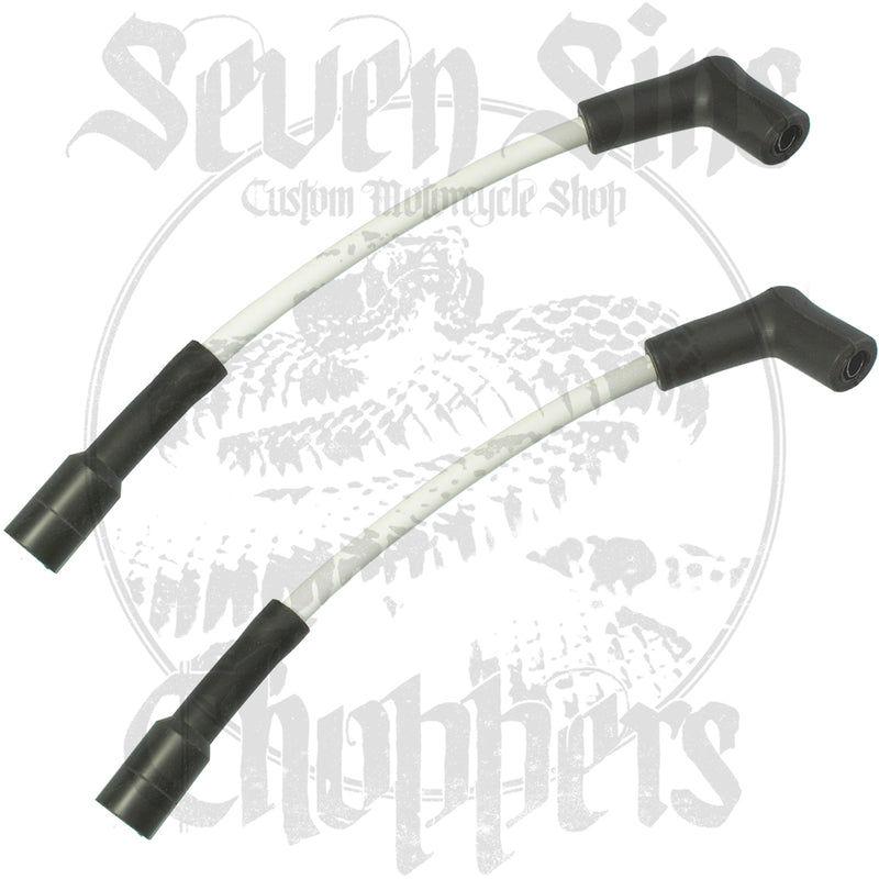 SUPPRESSION / 7MM SPORTSTER / SPARK PLUG WIRE 2007-UP for  RELOCATION COIL / FRANKS BRIDE WHITE