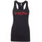 SEVEN SINS CHOPPERS "OLD ENGLISH" LADIES RACERBACK TANK Red on Black
