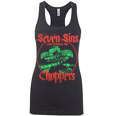 SEVEN SINS CHOPPERS "VIPER" LADIES RACERBACK TANK