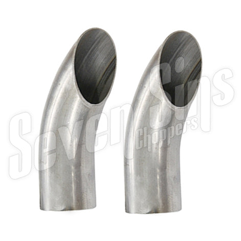 2" Exhaust Turnout Ends Raw Steel / Sold as a Set