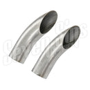1.75" Exhaust Turnout Ends Raw STAINLESS Steel / Sold in a Set