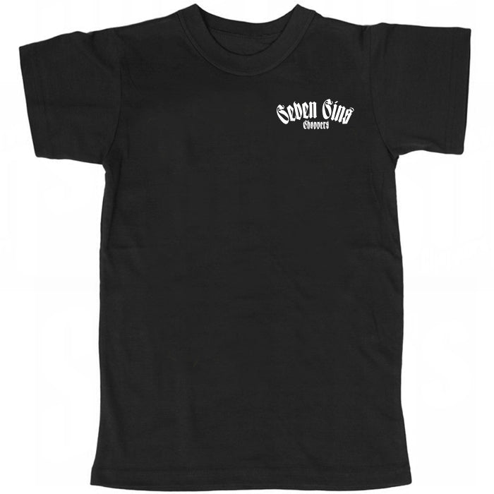 SEVEN SINS CHOPPERS T-SHIRT ZOMBIE GASSER BLACK or NAVY - YOUTH
