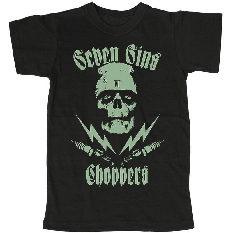Seven Sins Choppers ZOMBIE SHIRT White or Glow Ink